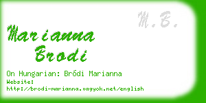marianna brodi business card